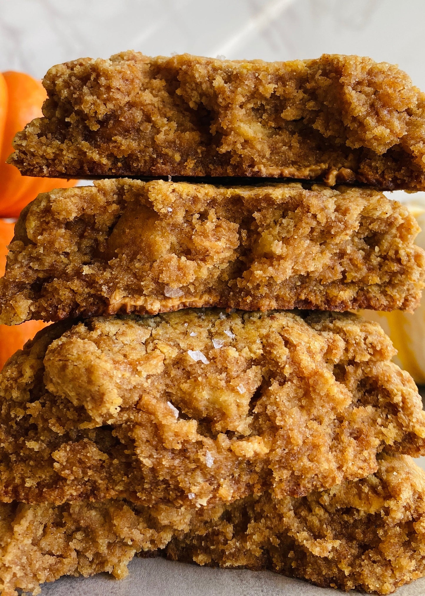 Pumpkin Pie w/ Graham Cracker Chunks & Caramelized White Chocolate Cookie