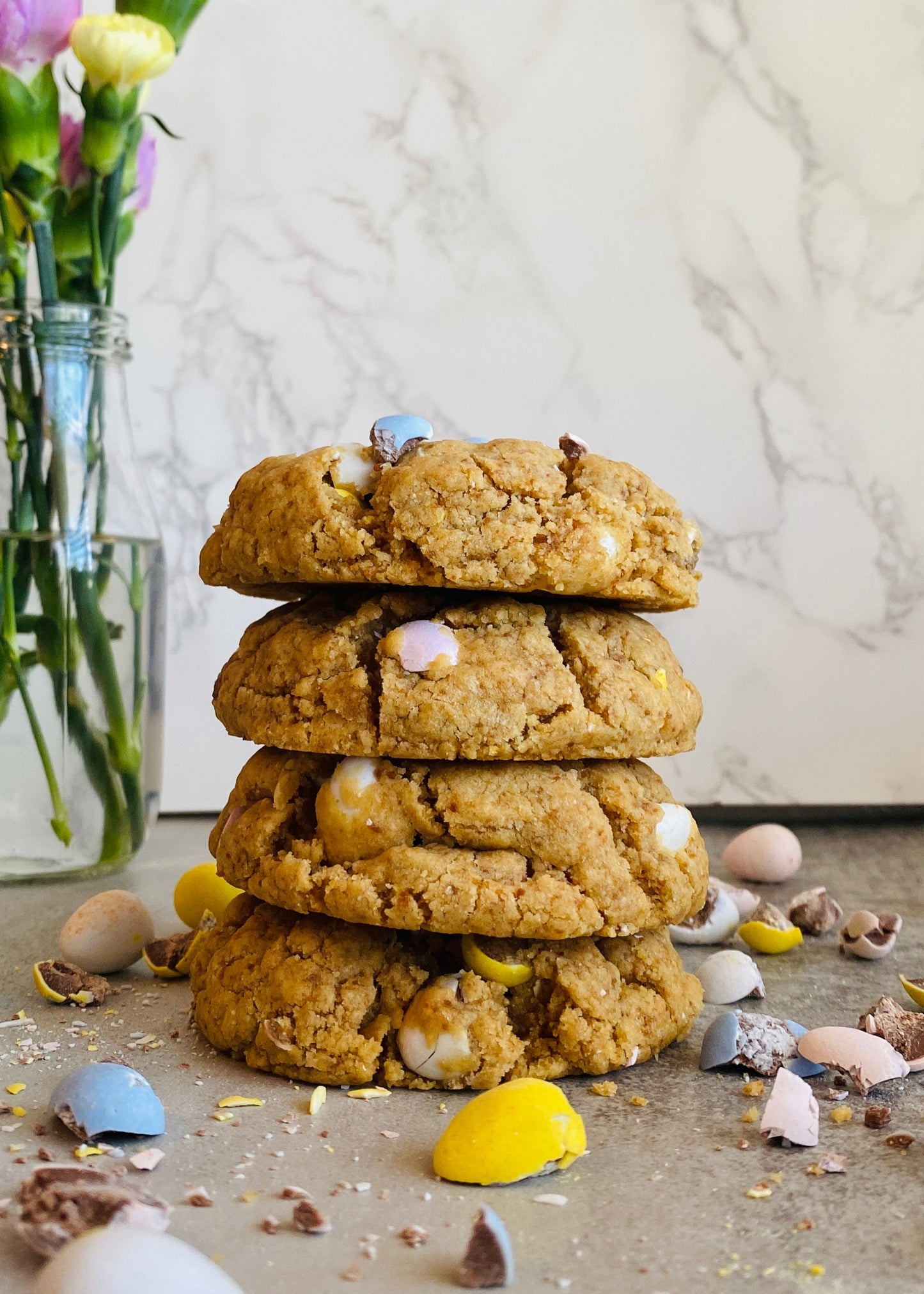 Salted Cadbury Egg Cookies