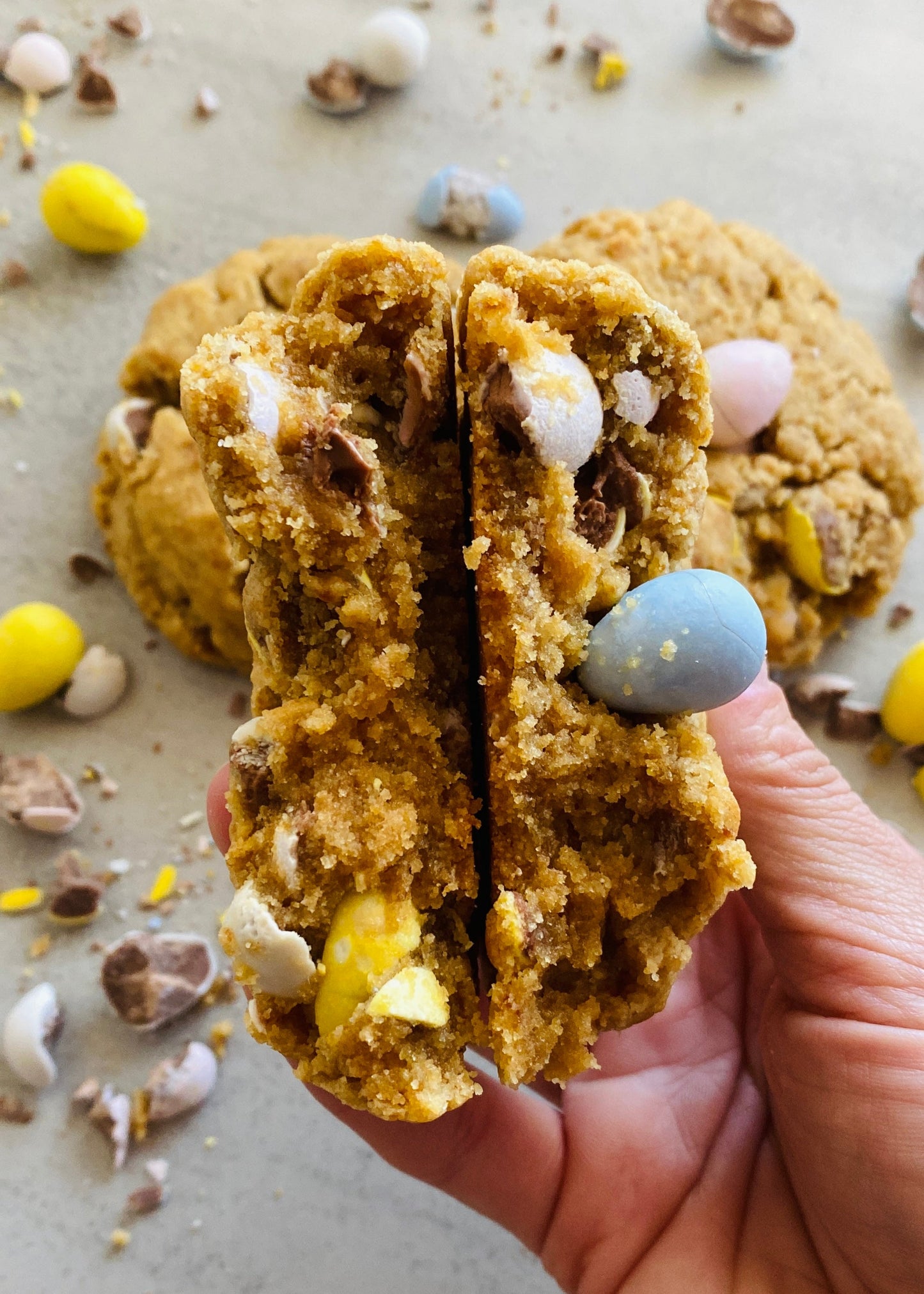 Salted Cadbury Egg Cookies