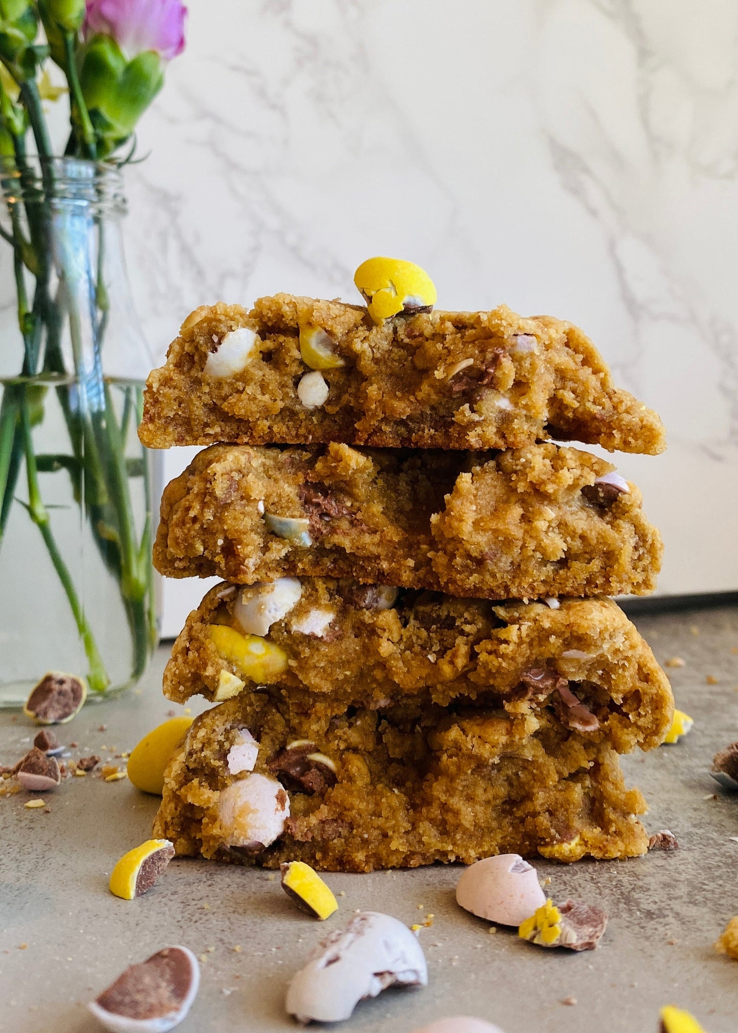 Salted Cadbury Egg Cookies