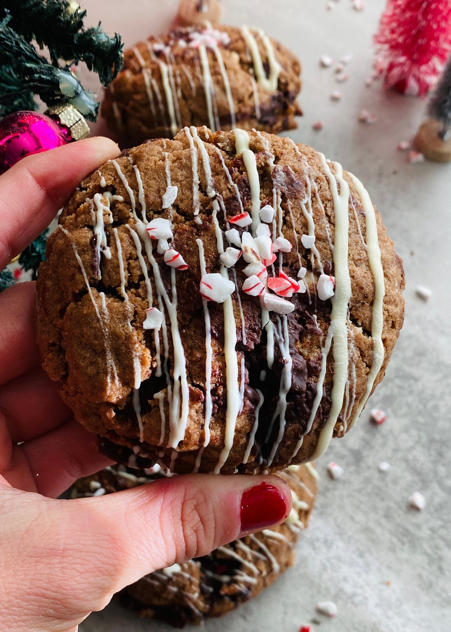 Double Chocolate Peppermint Fudge Cookies